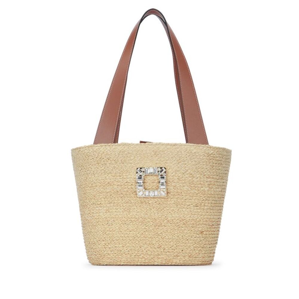 Roger Vivier Women Rv Skate Straw Panier Small